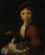 Jacob Gerritsz Cuyp A Boy with a Goose France oil painting reproduction